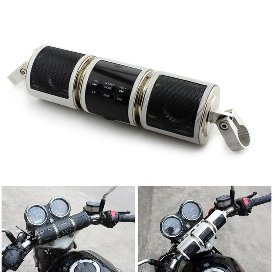 Sound box Motorcycle Speaker Bluetooth V2.1+ EDR Audio Water-resistant Motorbike Stereo Moto FM Radio AUX USB TF MP3 | Электроника