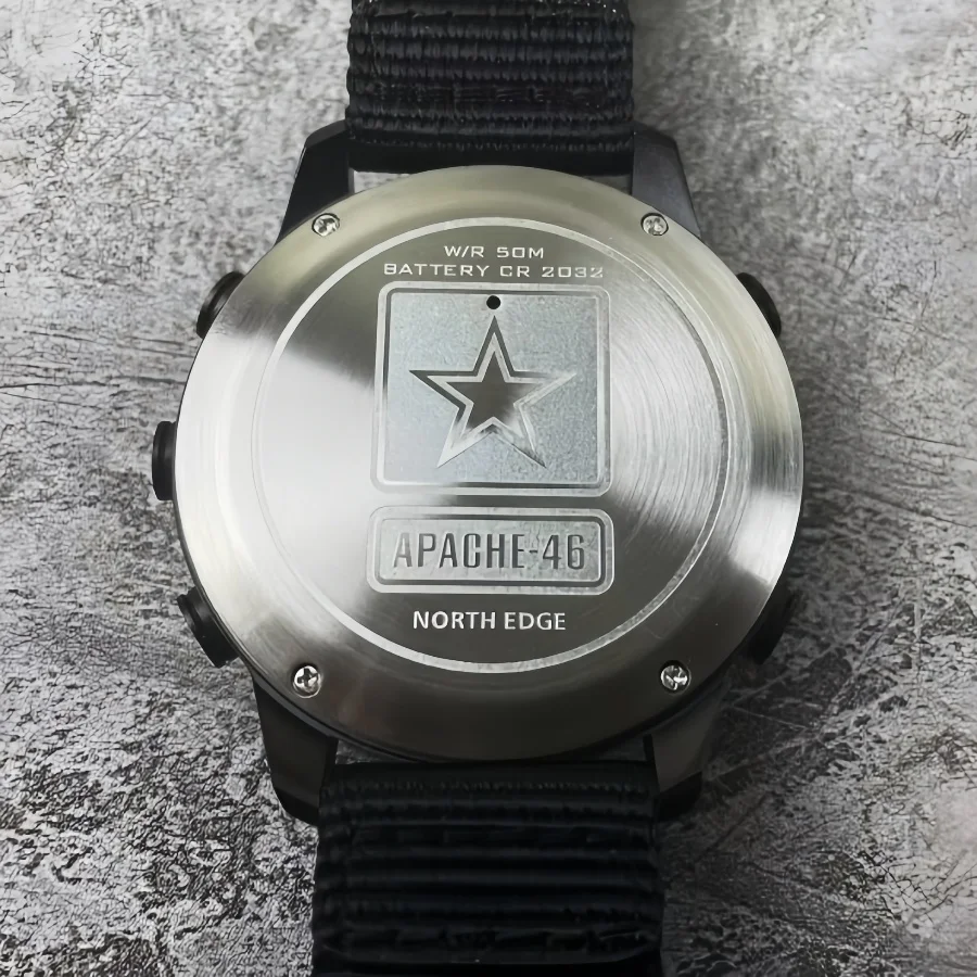 Фото North Edge Apache-46 Мужские цифровые часы Водонепроницаемые 50 м Высотомер Барометр Компас Многофункциональные спортивные часы на открытом воздухе №4