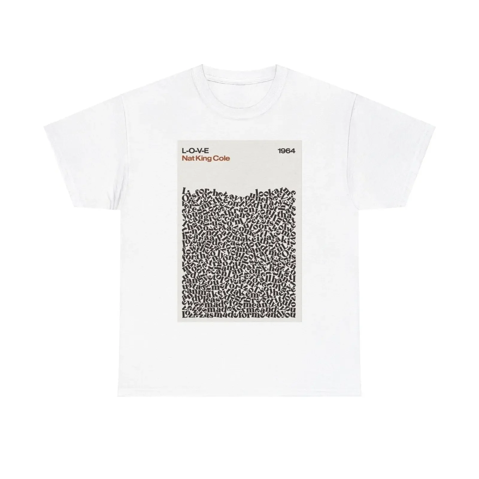 Ретро плакат с надписью &quotNat King футболка изображением Коула Love&quot винтажная