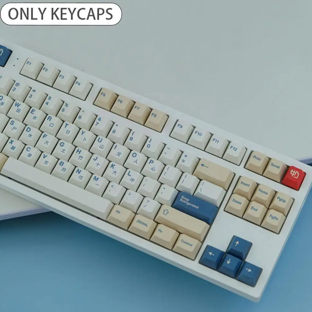 

Gmk Pbt Keycaps 141 Keys Profile Dye Sub Personalized Chinese Soy Milk Keycap For Mechanical Keyboards L9p3