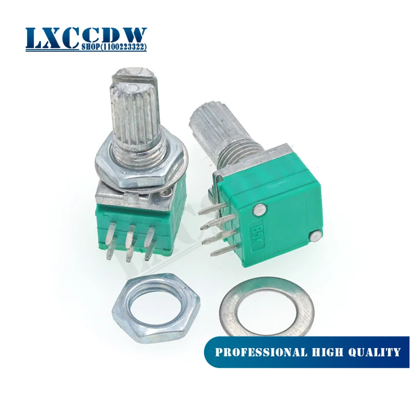 

5pcs RK097G 5K 10K 20K 50K 100K 500K B5K with a switch audio 6pin shaft 15mm amplifier sealing potentiometer