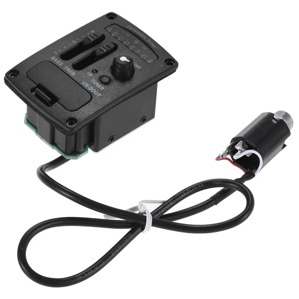 Uk-300T Ukulele Piezo Pickup Preamp 2-Band Eq эквалайзер Ukelele звукосниматель тюнер