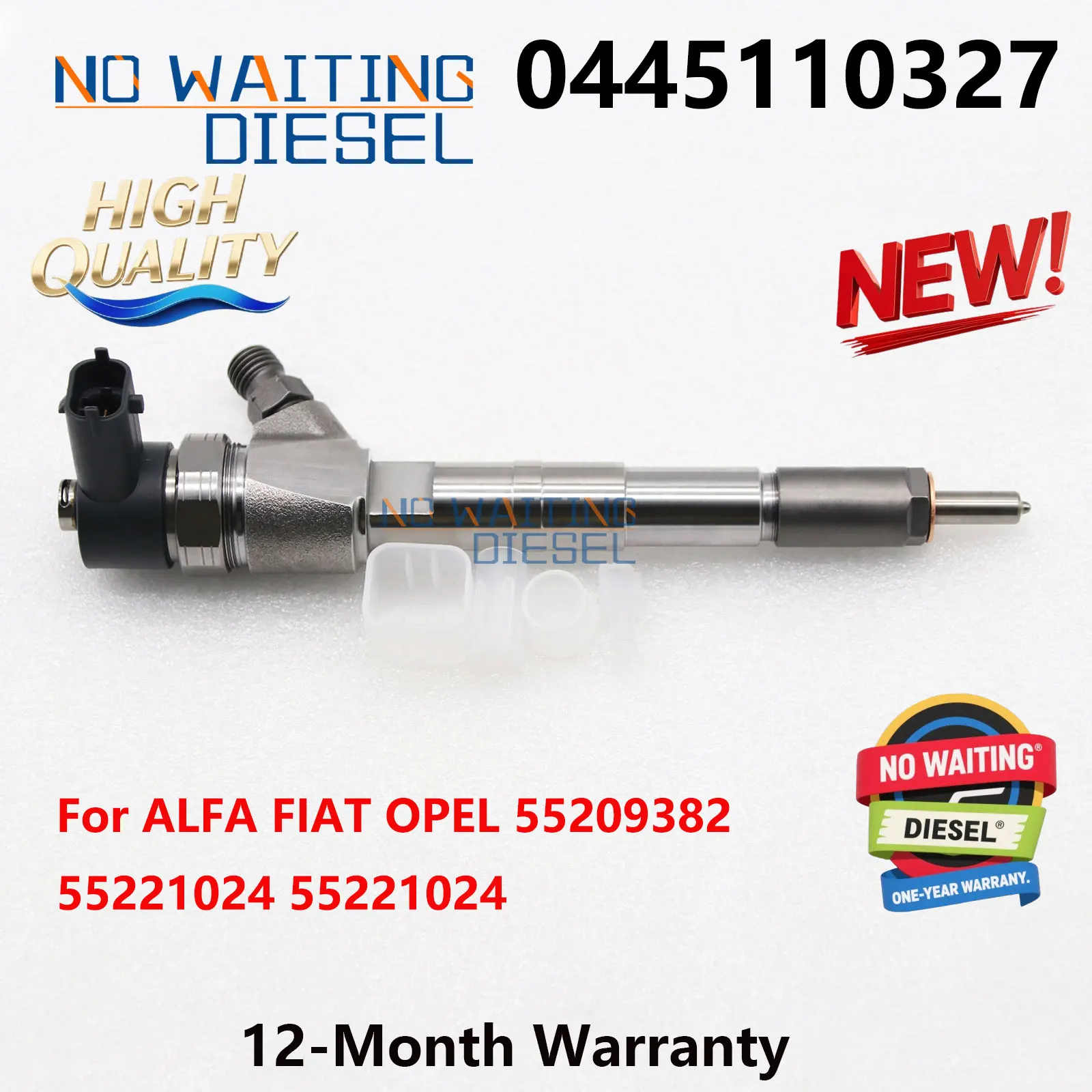 

0445110327 Форсунка топливного блока 0 445 110 327 Дизельная форсунка Common Rail для ALFA FIAT OPEL 55209382 55221024 55221024