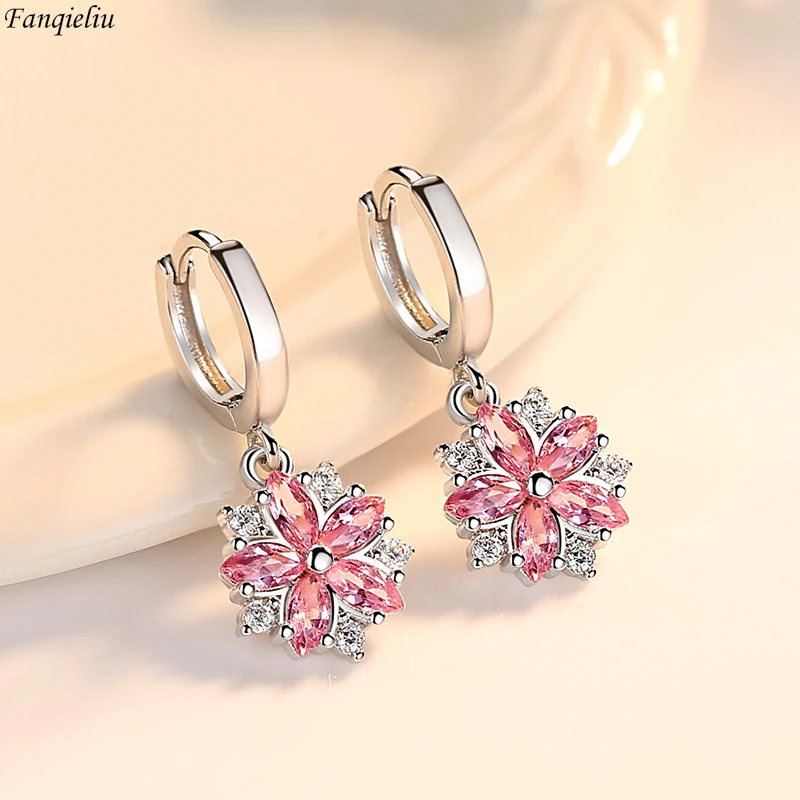 

Женские серьги-подвески с кристаллами Fanqieliu, серебро 925 пробы, FQL22192