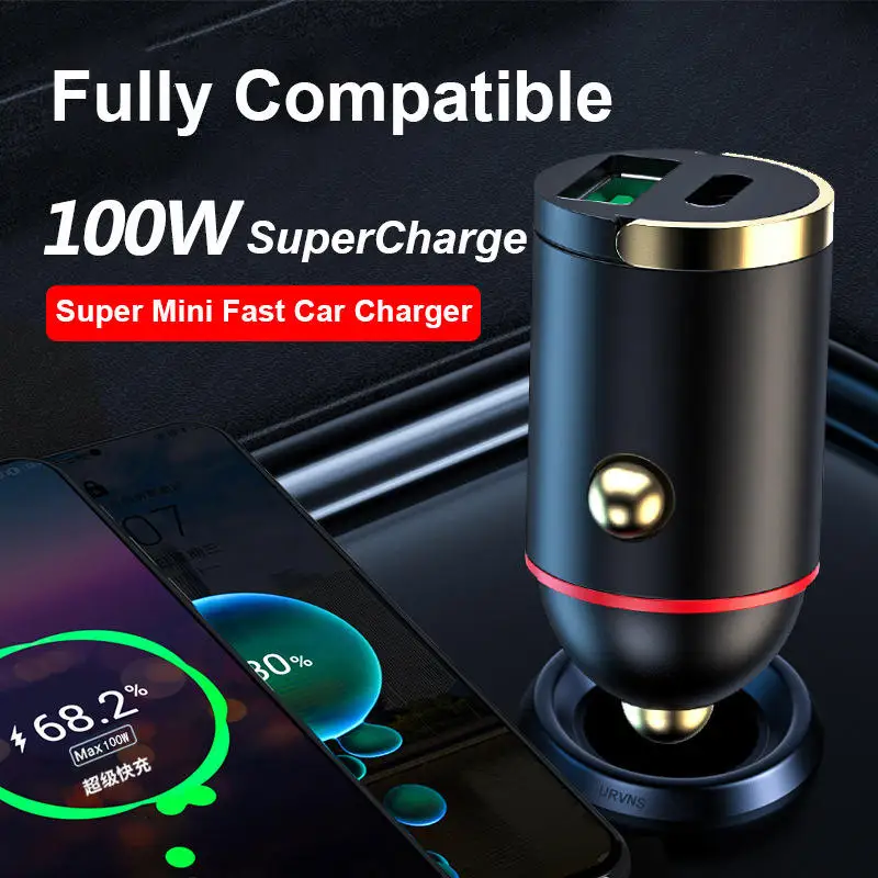 

2 в 1, автомобильное зарядное устройство для прикуривателя, 100 Вт, 5 А