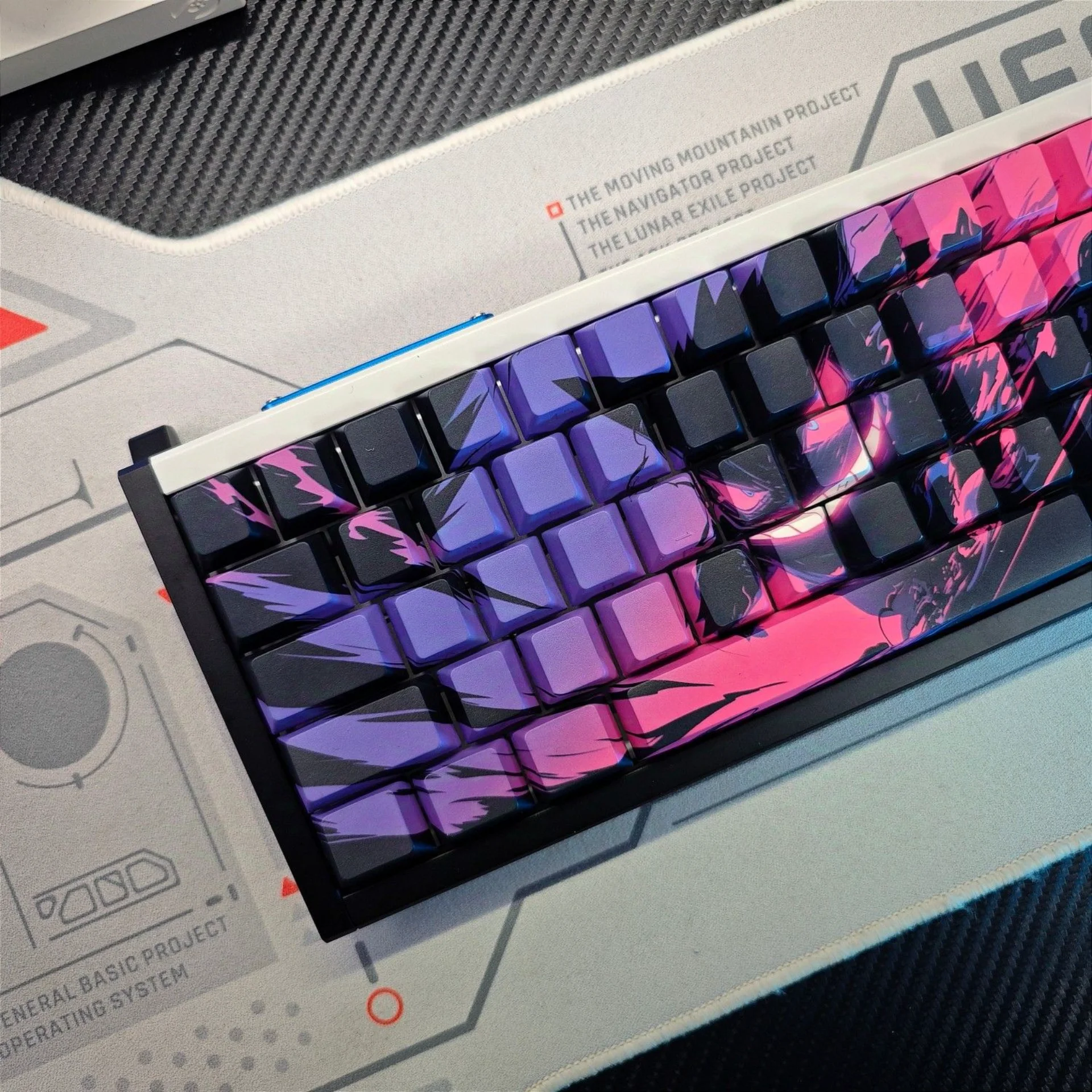 Персонализированный набор вишневых колпачков Genggei с боковой гравировкой PBT 132