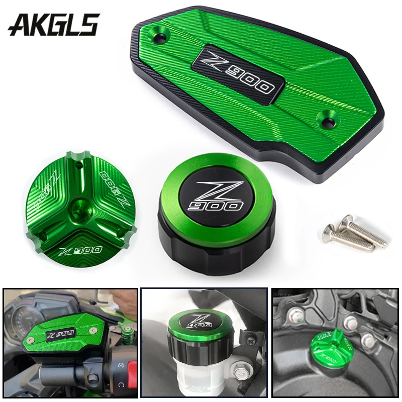 

For Kawasaki Z900 Z 900 2017-2020 2021 2022 Motorcycle Front and Rear Brake Fluid Caps and Oil Filler Cap Protection Accessories