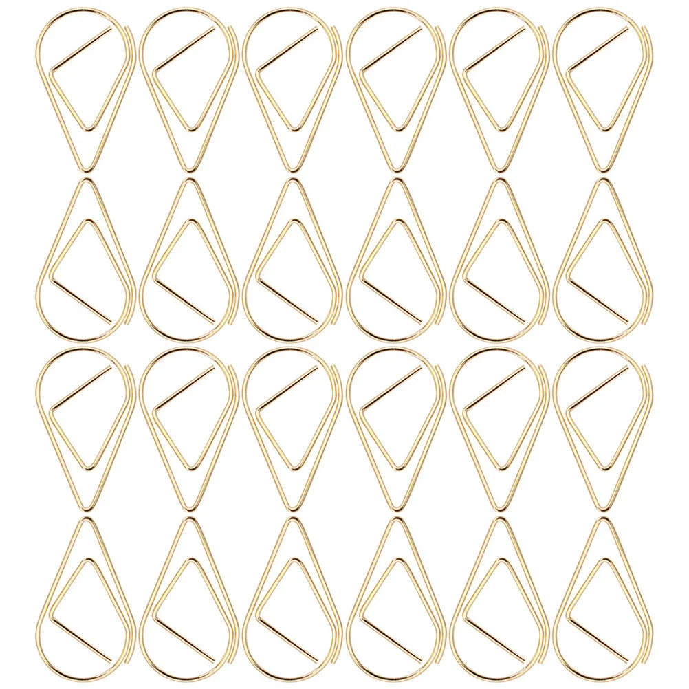 

100 Pcs Business Card Holder Gold Paper Clips Paperwork File Decorative Metal Office
