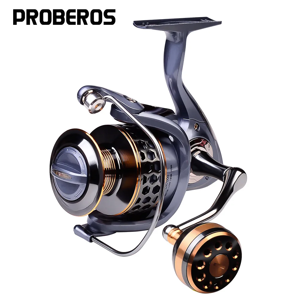 PROBEROS Spinning Reel 11-21KG Max Drag Fishing Reel 2000-7000 Series Carp Front and Rear Drag System Fishing Wheel Freshwater