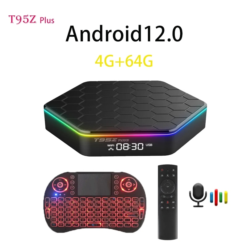 2022 Новый T95 Android 12.0 TV Box 2.4G5.8G 4GB RAM 32G 64G Dual Band Wifi6 BT 5.0 Smart 6k Медиаплеер Телеприставка T95Z