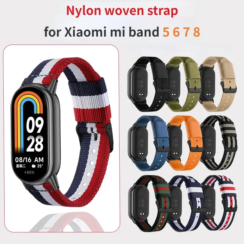 

Dropshipping Wholesale Nylon Woven Strap for Xiaomi Mi Band 8 7 8NFC Version Bracelet Mi Band 6 5 Intelligent Sports Wrist Strap