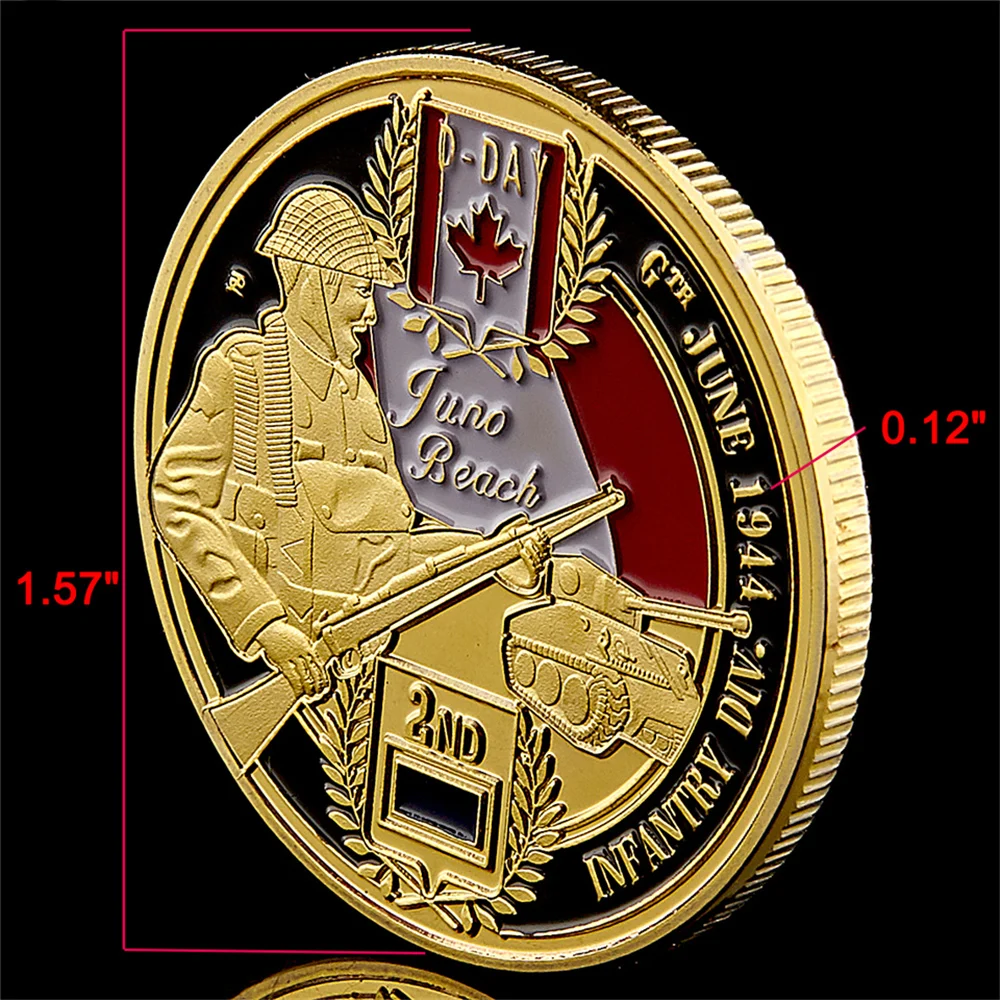 1944 6 дюйма Вторая мировая война Франция Нормандия посадка Джуно пляж Канадское