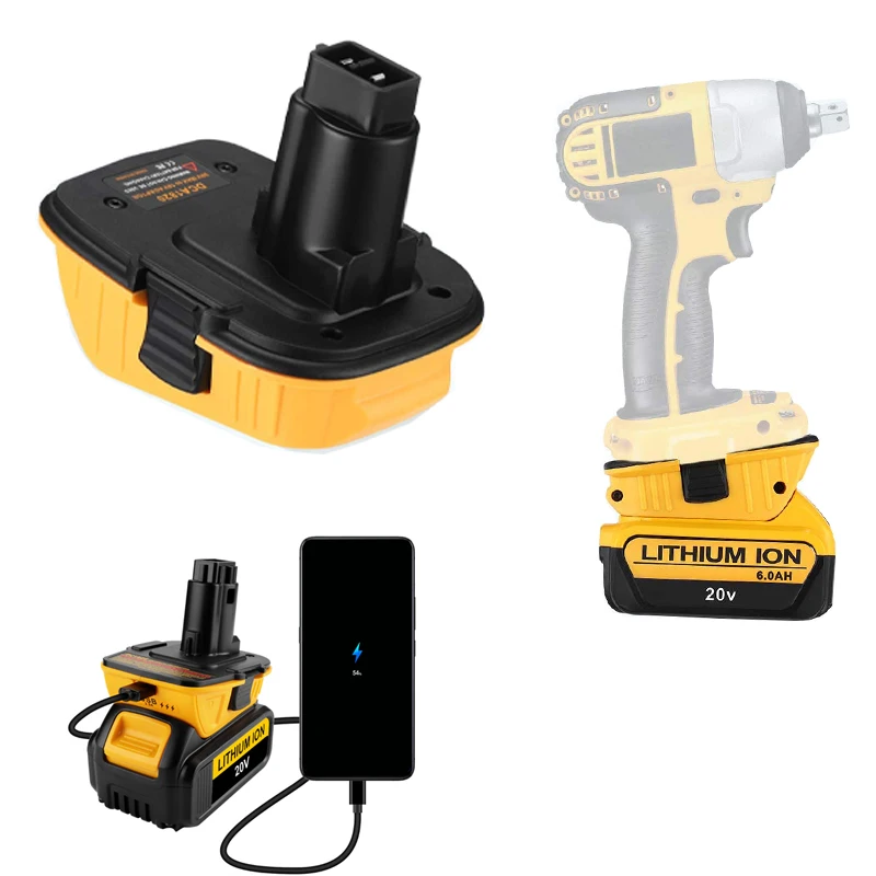 

Адаптер батареи DCA1820 для Dewalt 18 в, преобразователь Dewalt 20 в, литиевая батарея, работает с Dewalt Max Xr Dcb200 Dcb201 Dcb203