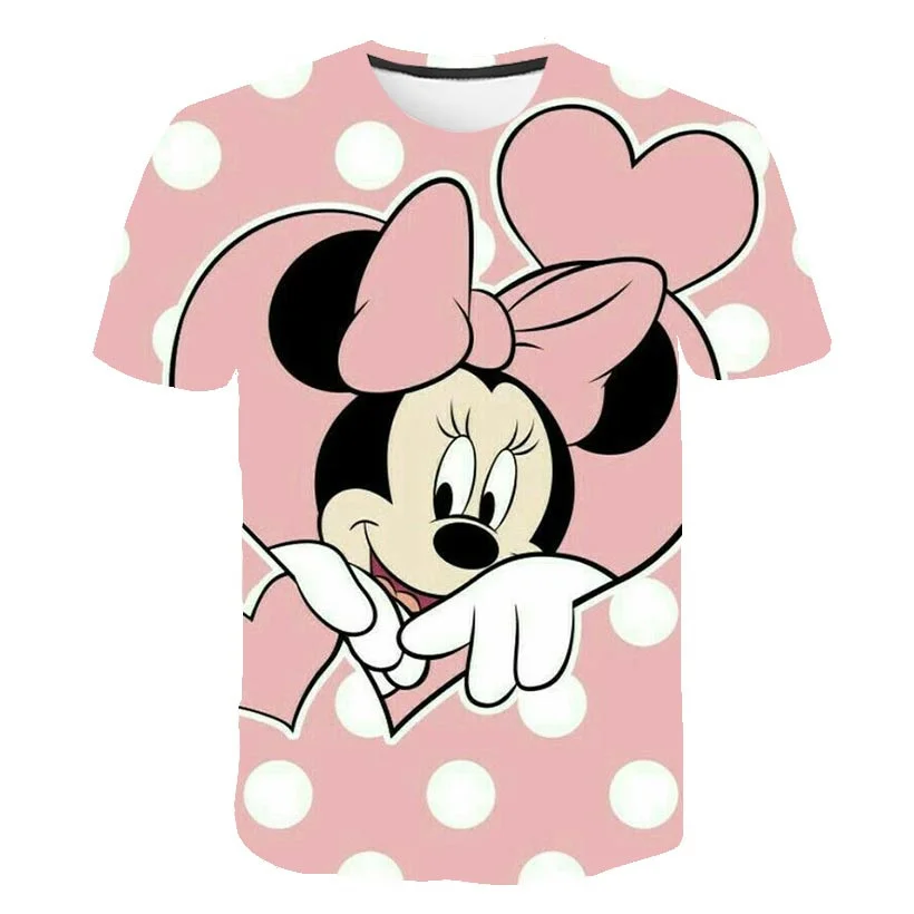 

2022 Funny Boys Mickey Minnie Mouse T-Shirts Cartoon Print Tshirts Fashion Casual Baby Tshirts Short Sleeve Mickey Minnie Tops