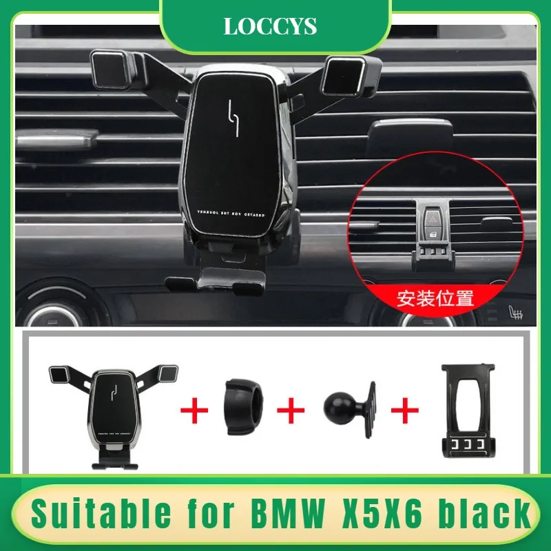 

For Bmw X5 X6 E70 E72 E71 2008-2013 Car Mobile Phone Holder Air Vent Mounts Stand GPS Gravity Navigation Bracket Car Accessories