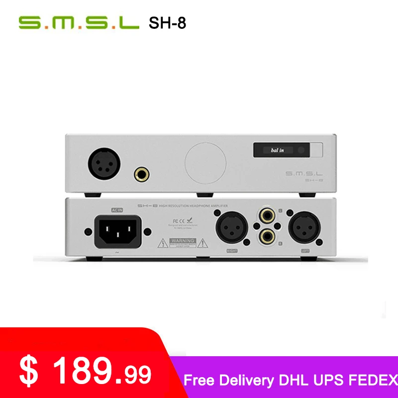 

SMSL SH-8 6.35mm/Balanced High Performance RCA/XLR input SH8 HiFi Headphone Amplifier