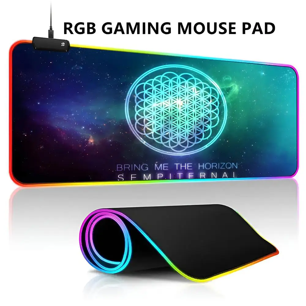 Игровой коврик для мыши Bring Me The горизонтальности RGB водонепроницаемый большой