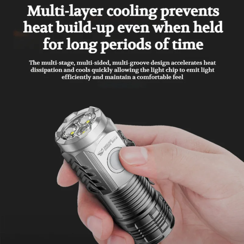 Multifunctional outdoor bright small longdistance shooting multifunction rechargeable flashlight