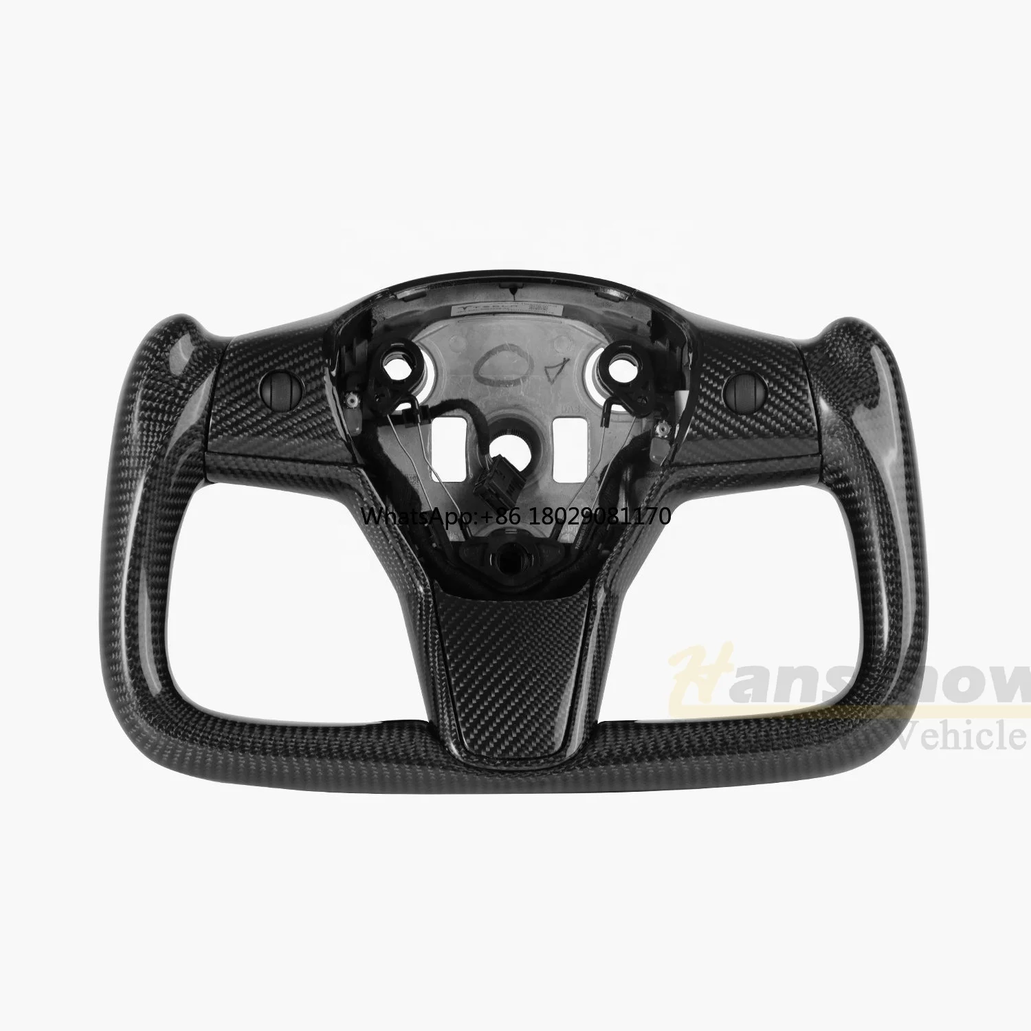 Рулевое колесо с подогревом Hansshow из углеродного волокна для модели Tesla 3/Y