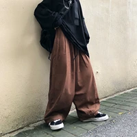 casual harlan pants womens autumn and winter new hip hop high waist straight tube loose wide leg pants