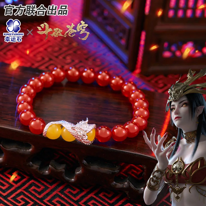 

[Battle Through The Heaven] Fights Break Sphere Medusa Snake Bracelet Silver 925 Sterling Anime Role New Trendy Action Figure Gi