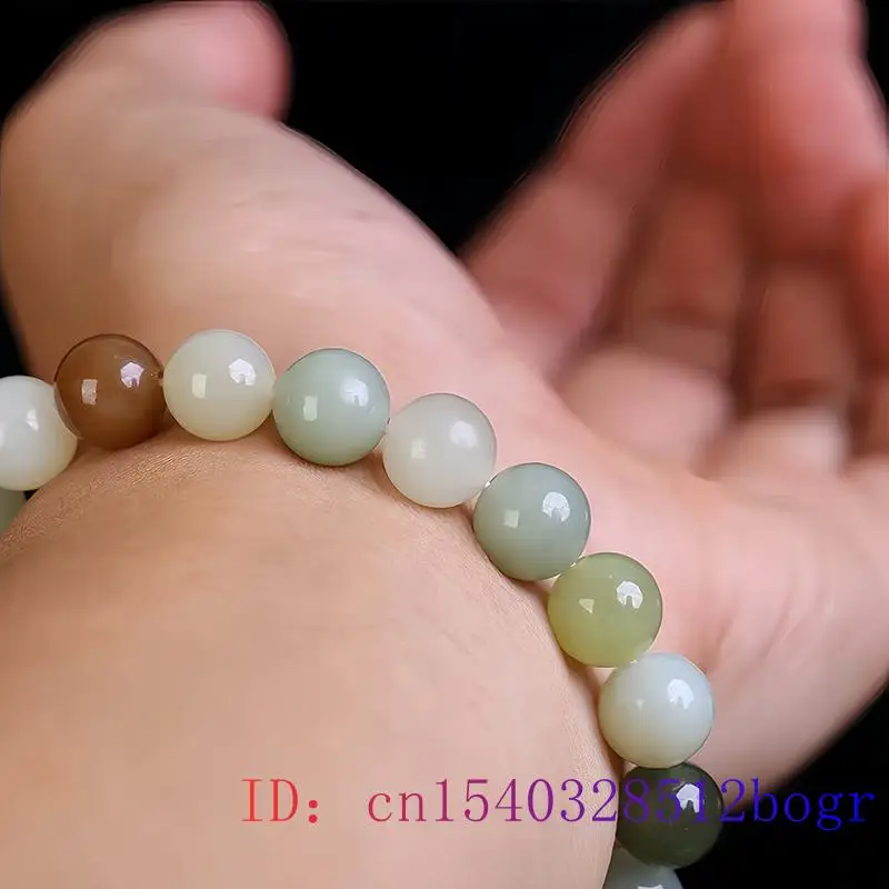 Браслет из нефритовых бусин Hetian натуральный нефритовый резной Шарм дизайнерский