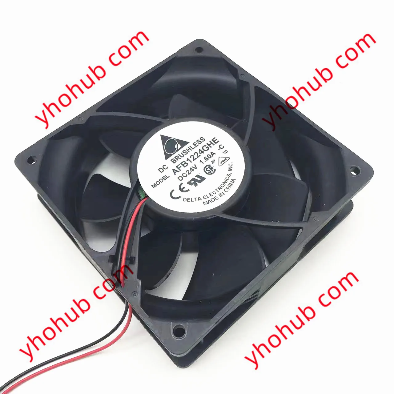 Вентилятор охлаждения сервера Delta Electronics AFB1224GHE, постоянный ток 24 В, 1,60 А, 120x120x38 мм