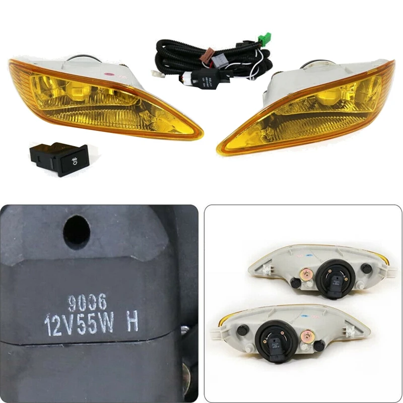 Передние противотуманные лампы для Toyota Camry 2002-2004 Corolla 2005-2008 с жгутом галогенной