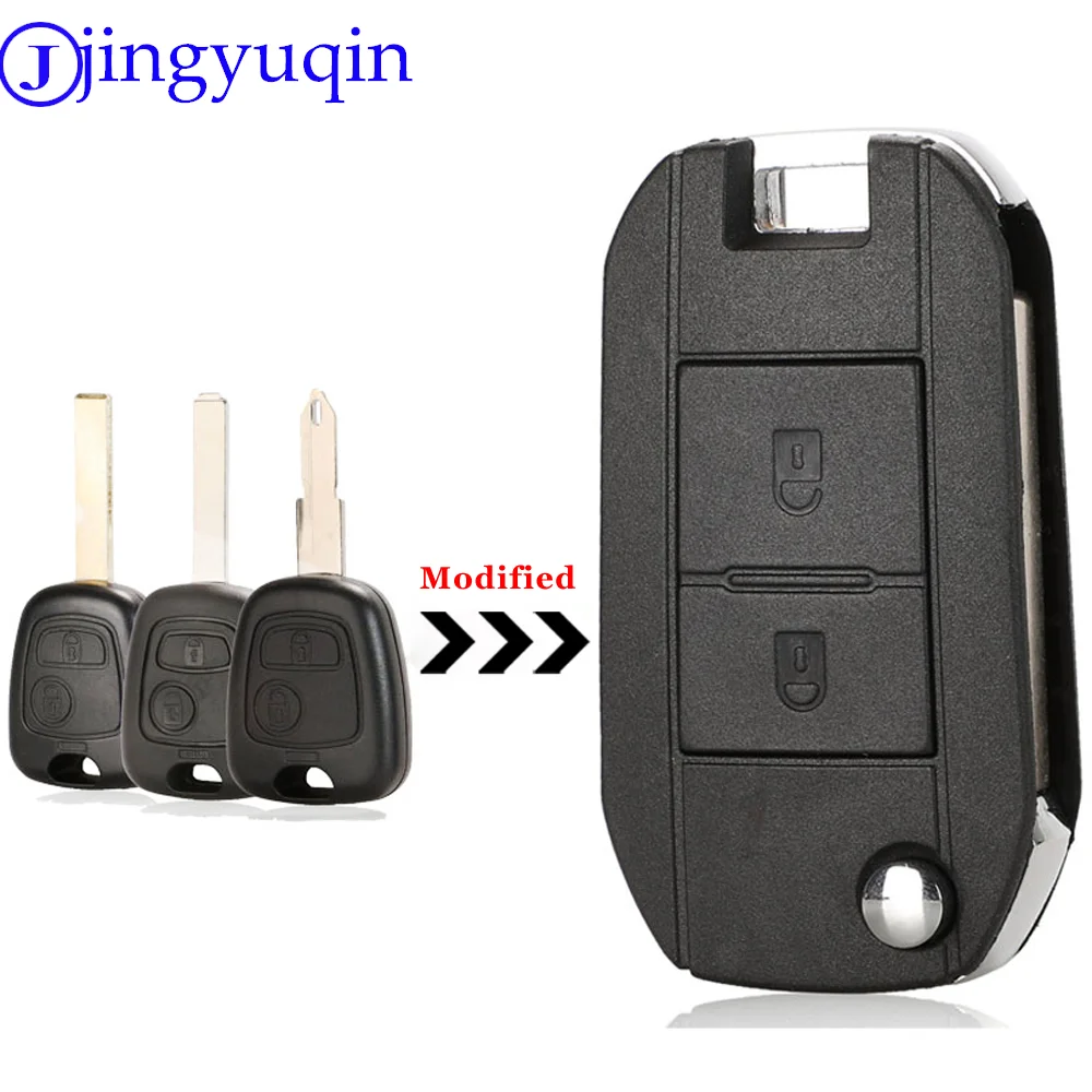 Модифицированный складной чехол-брелок jingyuqin для автомобильного ключа Peugeot 206 207