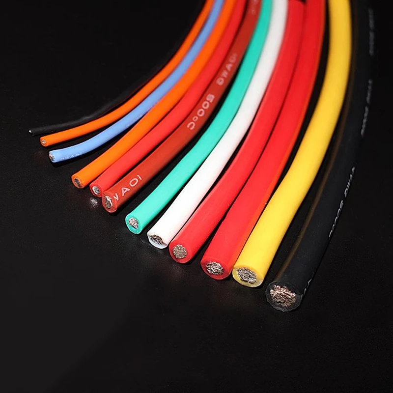 Фото Мягкий силиконовый кабельный провод 9AWG 8AWG 7AWG 6AWG 5AWG 4AWG 2AWG 35 мм2 Термостойкий 200 °   Холодостойкий -60 ° №4