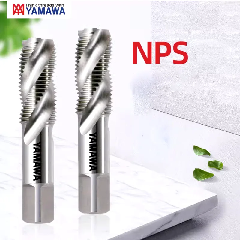Фото Япония YAMAWA Трубная резьба Спиральный рифленый метчик PS RP PF G PT RC NPS NPT 1/16 1/8 1/4 3/8 1/2 3/4 Машинные резьбовые метчики №3