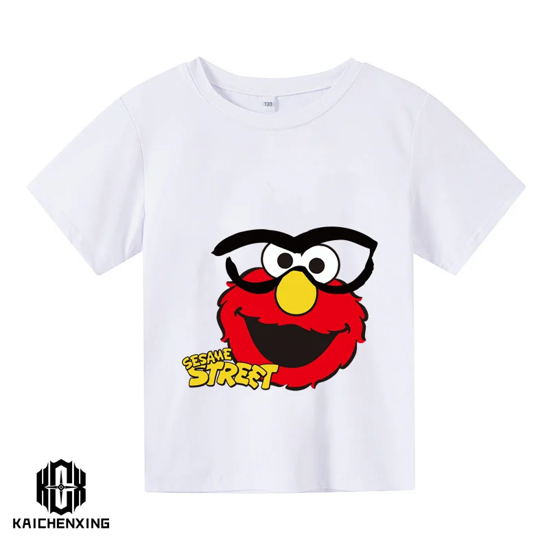 

Kids Summer Girls & Boys T shirt The Sesame Street COOKIE MONSTER Cartoon Print Children's T-shirt Funny Baby Clothes