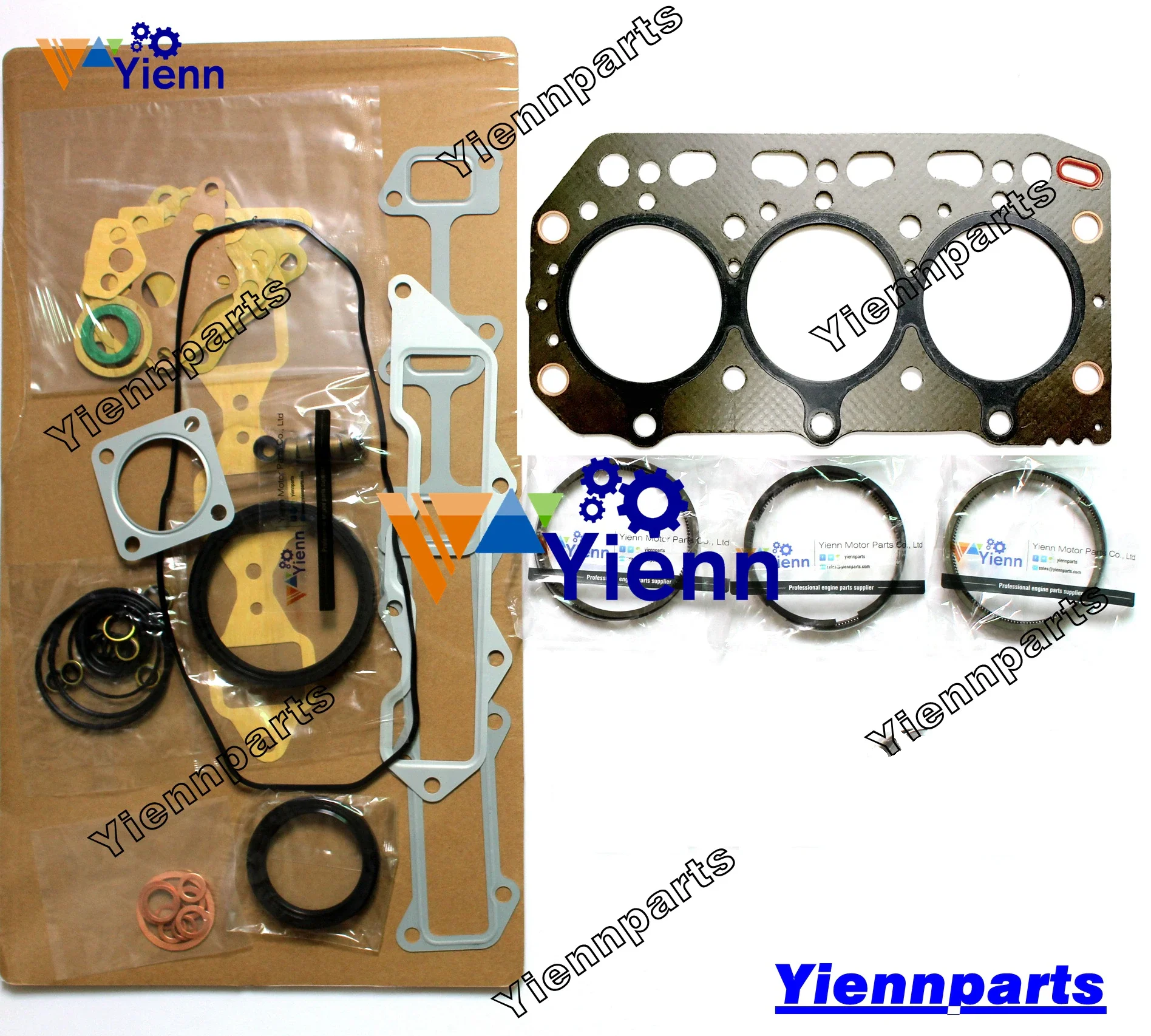 

3D78AE 3D78AE-3D Overhaul Full Gasket Kit With Piston Ring For Komatsu Diesel Engine Spare Parts Loader WA20-2 Excavator PC20-8