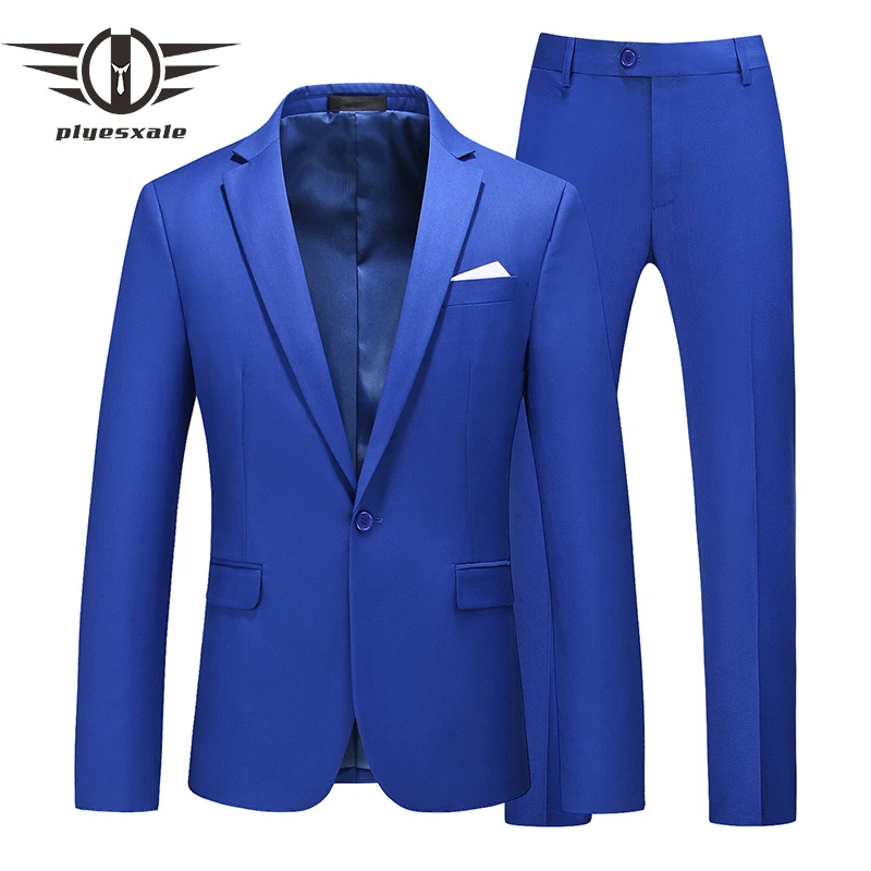 Свадебный костюм темно-синего цвета, с брюками, Q947