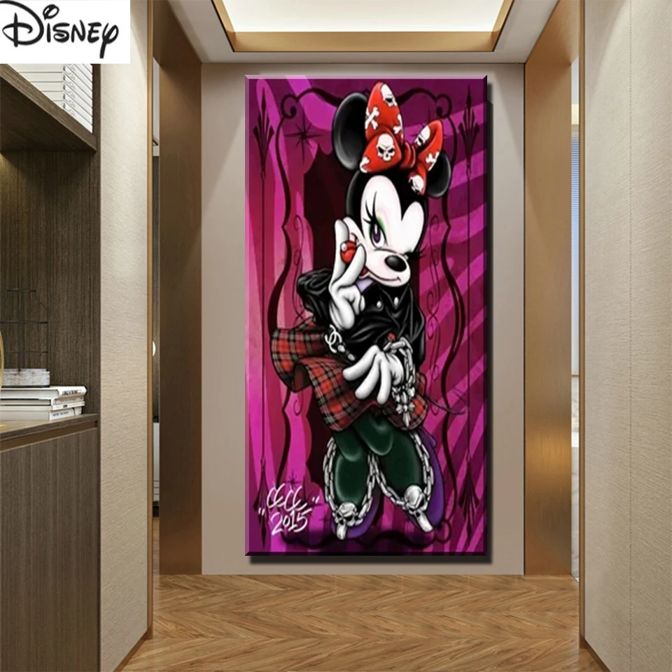 

Полностью Алмазная мозаика Минни Маус искусство 2020 модная алмазная живопись Новинка 2022 вышивка комикс картины поп-арт мультфильм домашний ...