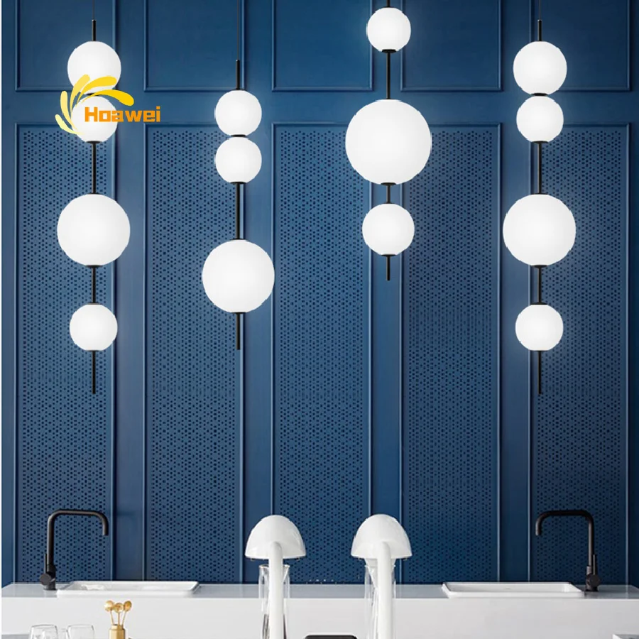 

Nordic LED Glass Pendant Lights for Restaurant Decoration Lamp Bar Living Room Bedroom Dinging Room Hanging Lighting Fixtures