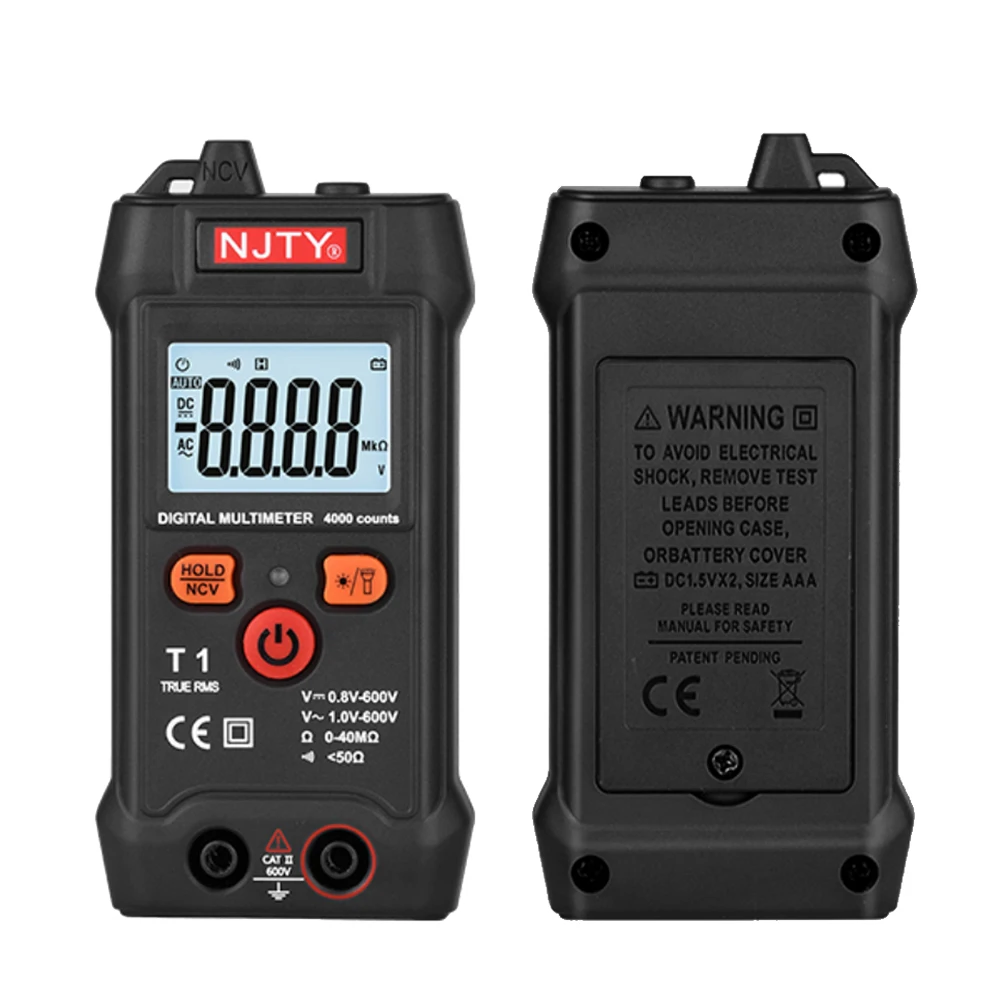 

Smart Multimeter Digital 4000 Counts Mini Automotive Tester True RMS NCV 600V AC DC Voltage Tester Portable Electric Meter