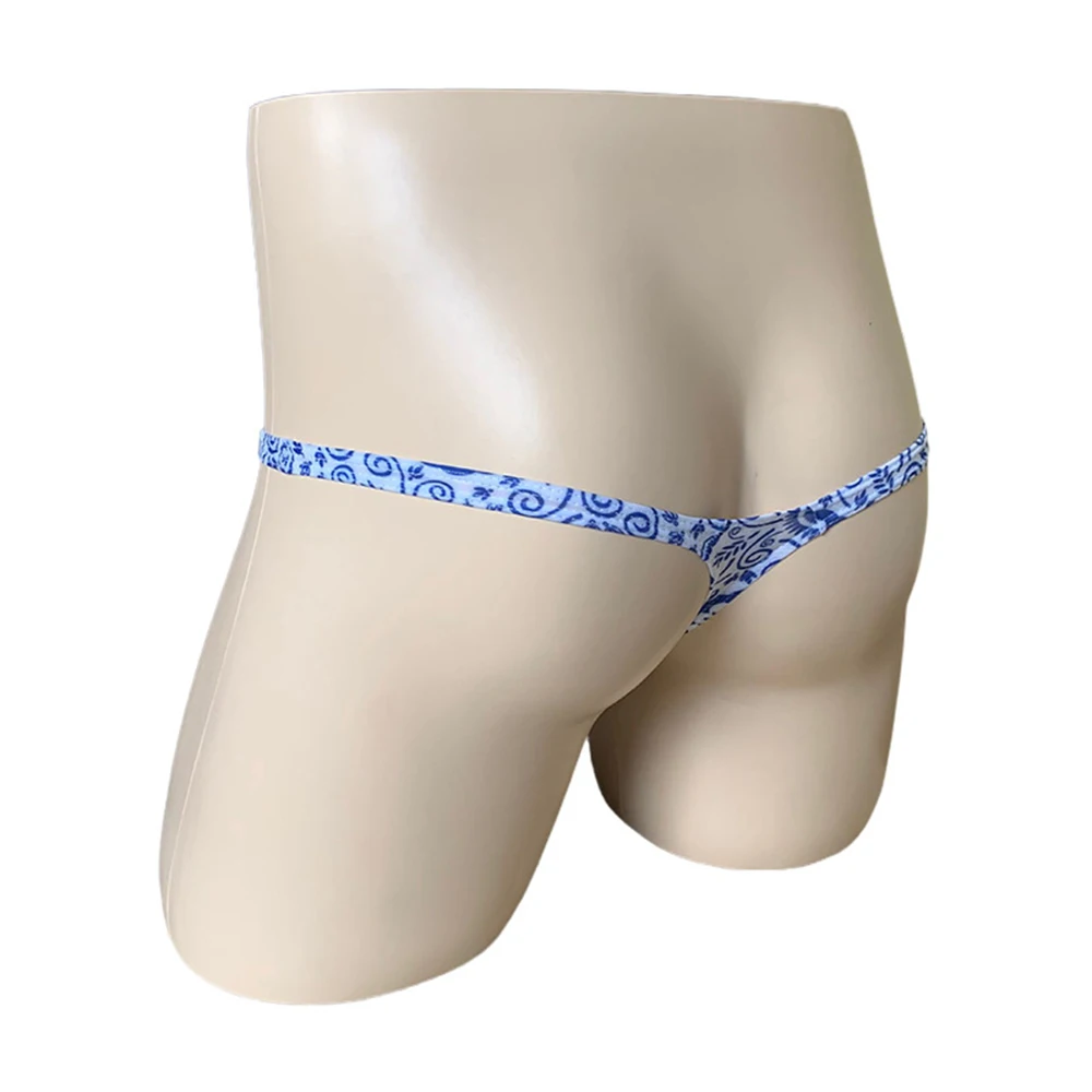 Мужские трусы с принтом из ледяного шелка дышащее нижнее белье заниженной талией