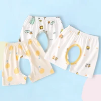 baby open shorts summer outer wear pants newborn thin section male and female baby five point pants
