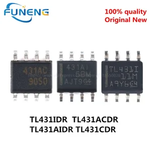 10PCS TL431ACDR TL431AIDR TL431CDR TL431IDR 431AC 431AI TL431C TL431I TL431 SOIC-8 431 SMD Voltage Reference Chip IC