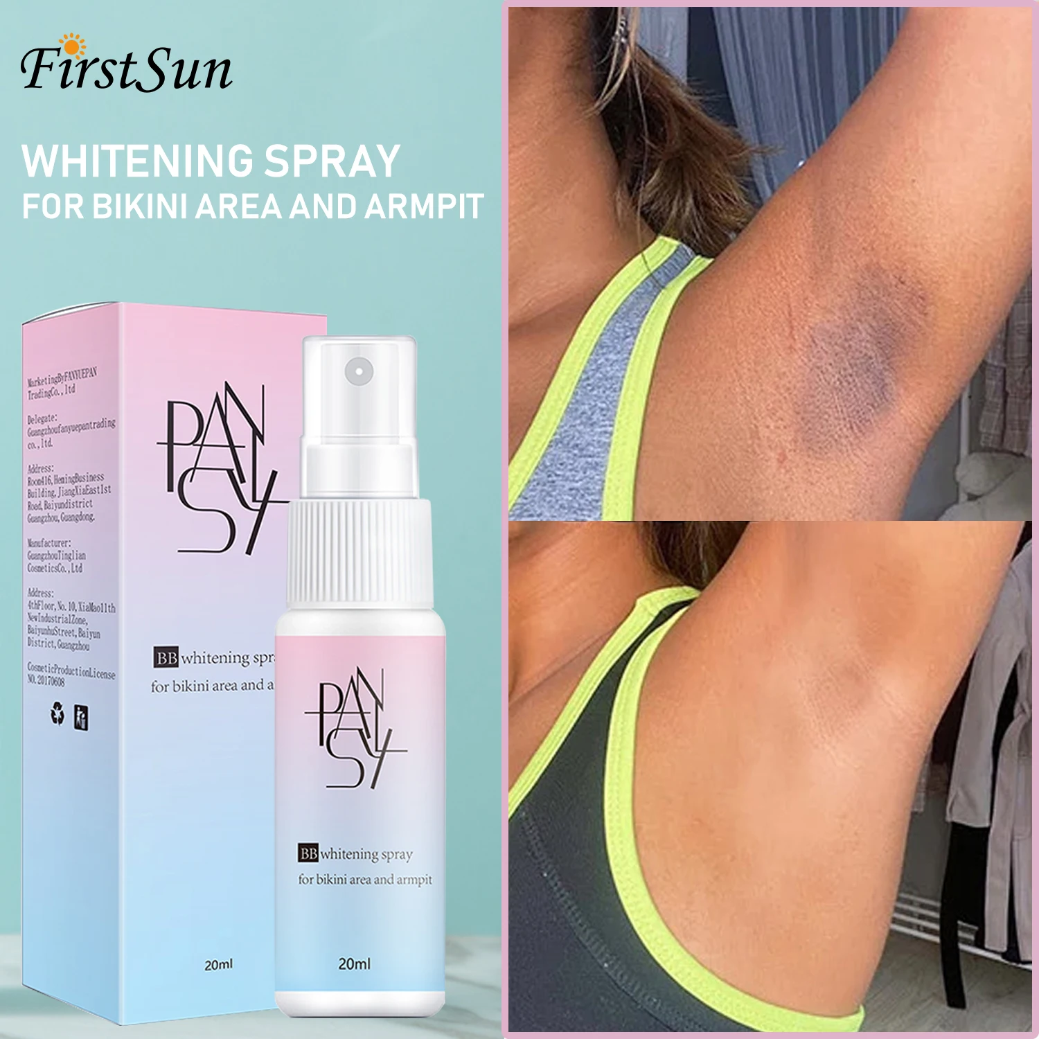 

Whitening Cream Private Parts Bleaching Spray Underarm Knee Buttocks Remove Melanin Pigmentation Improve Dull Brighten Skin Care