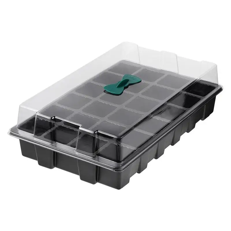 

Yarnow 3pcs Growing Trays Starter 24 Cells Trays Propagation Kit With Air Hole Large Plug Tray Sowing Seedling Pots