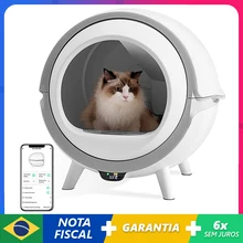 Tuya Automatic Smart Cat Litter Box Self Cleaning App control Pet Toilet Litter Ionic Deodorizer 14 days no clean bedpan for Cat