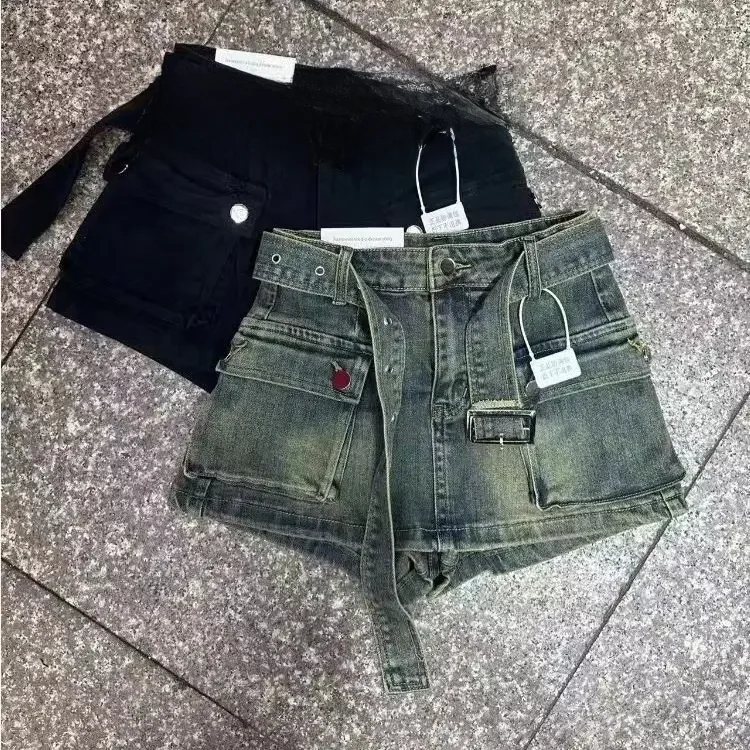 Женские джинсовые шорты с завышенной талией