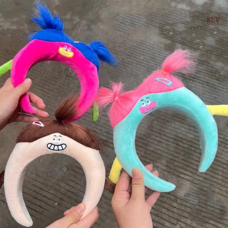 

Funny Clown Headpiece Prom Birthday Hair Bands Headwear Cartoon Devil with Plaits Colrful Hair Headpiece Accessories
