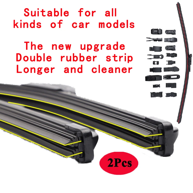 

For Citroen C5 MK3 RD RW TD Aircross Saloon Hatchback 2008 2009 2010 2012 2014 2016 2019 Double Rubber Windshield Wiper Blades