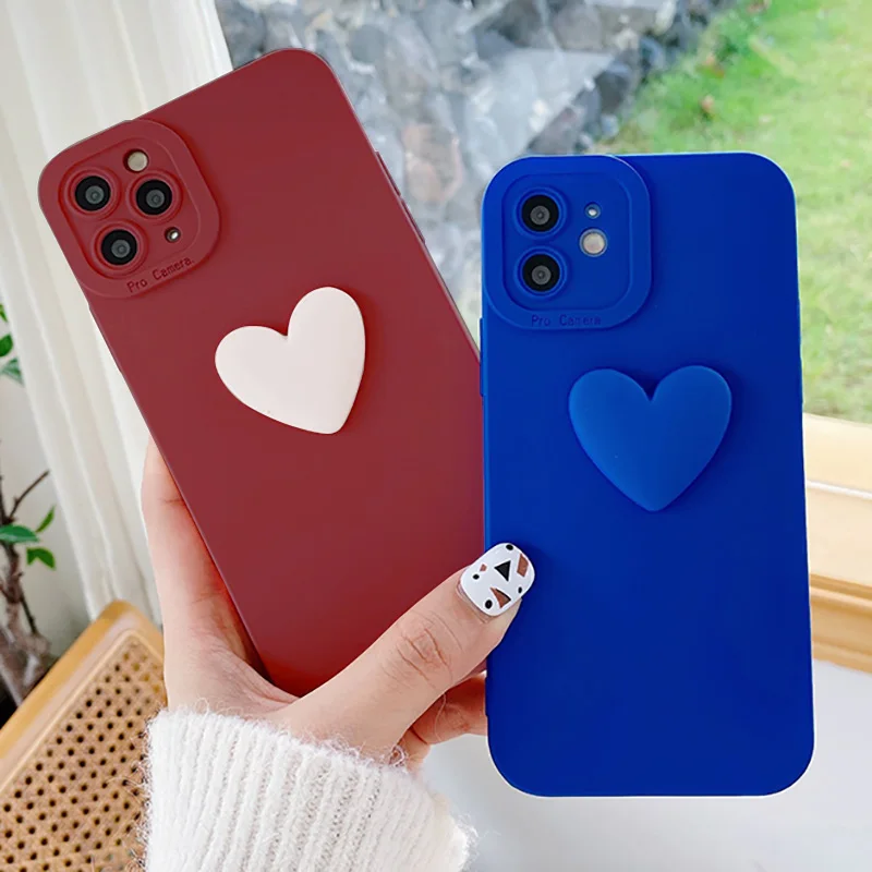 

Case For iphone 11 Pro Max Case For Iphone 12 13 Pro Max 7 8 Plus X XS Max SE 2020 Cover Camera Lens Protection Love Heart Funda