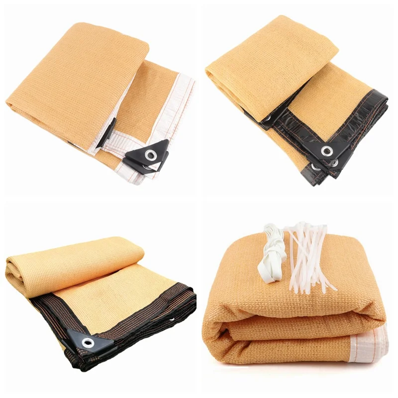 Бежевая Солнцезащитная сетка садовая беседка анти-УФ HDPE тент Солнцезащитный