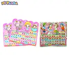 60 шт. Замечательные детские наклейки для мальчиков и девочек, серьги с мультяшным рисунком, хрустальные наклейки для награждения за уши, наклейки на лицо для детского сада