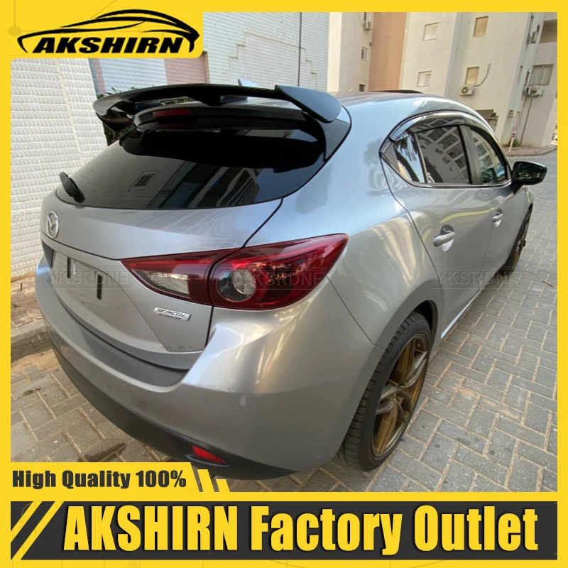 

ABS Exterior Rear Spoiler Tail Trunk Boot Wing Decoration Car Styling For Mazda 3 Axela Hatchback 2014 2015 2016 2017